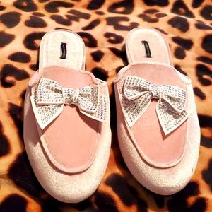 Victoria secret velvet bling slippers